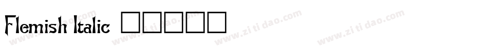 Flemish Italic字体转换